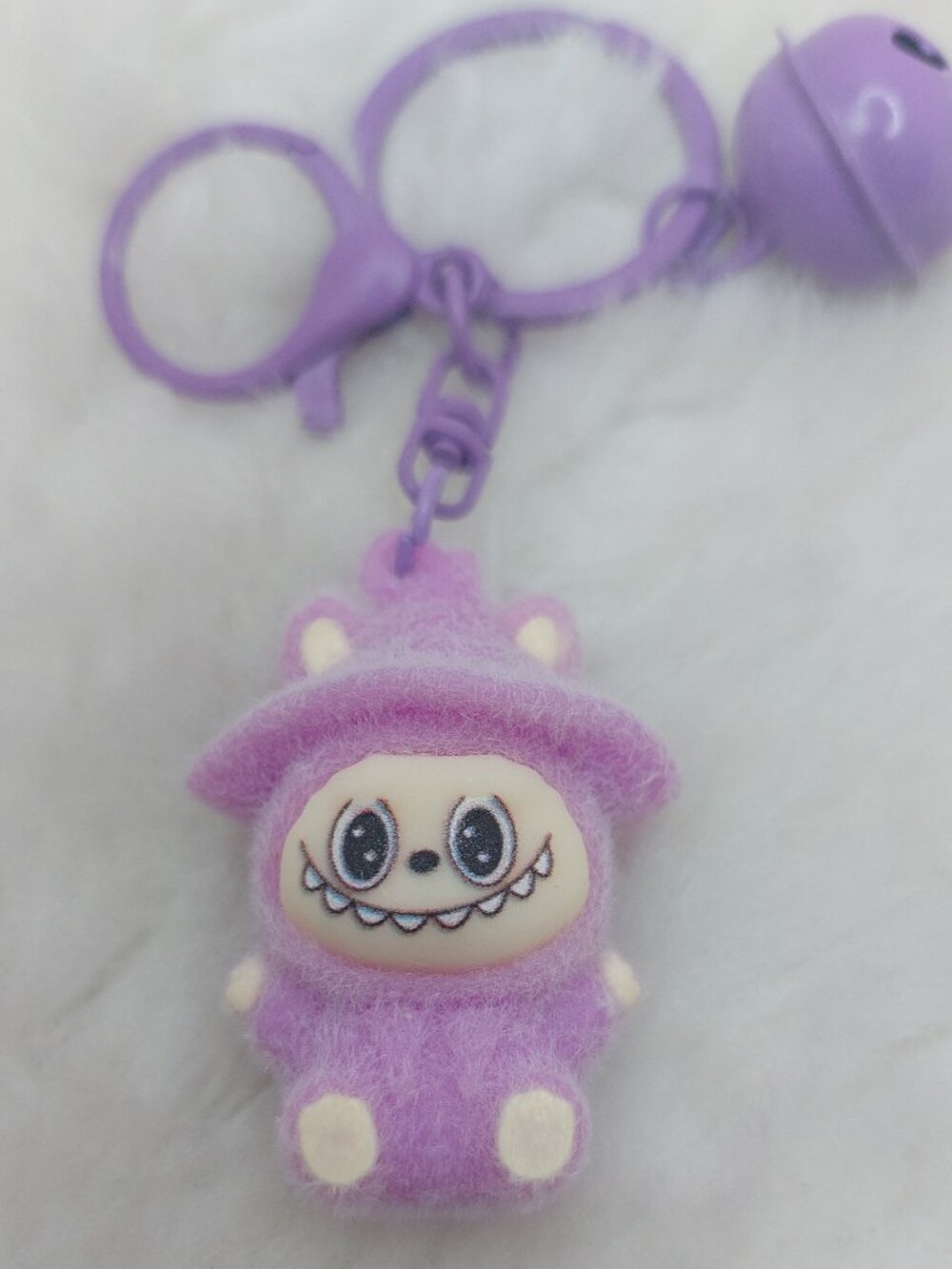 Labobu Halloween Hat Keychain Pendant Purple- Soft Bowknot Bag Charm